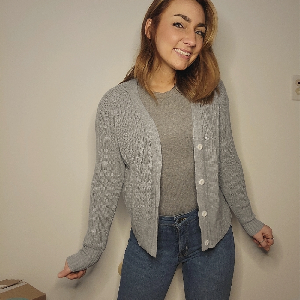 Light Blue/Gray Cardigan